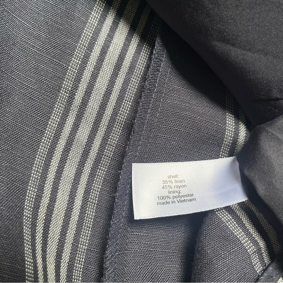 Lane Bryant Bryant Blazer Women's Size 22 New NWT Slate Blue Striped Linen Blend - Picture 4 of 11